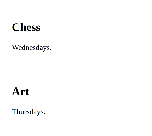 What the example draws