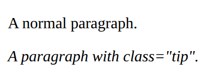 What the example draws