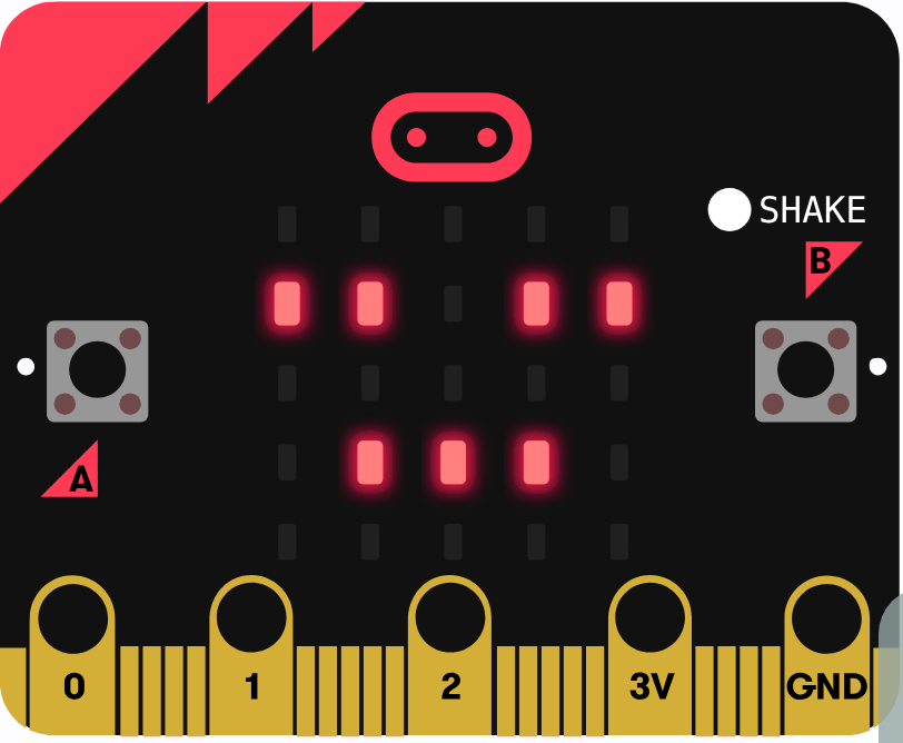 What this program shows in the micro:bit simulator