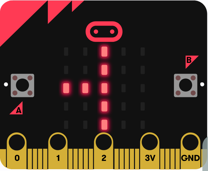 What this program shows in the micro:bit simulator