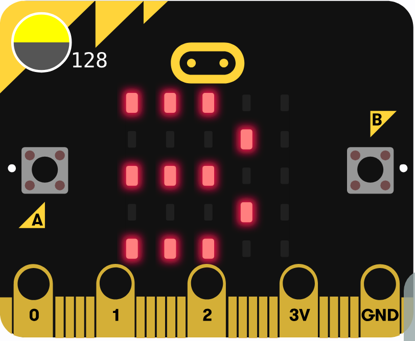 What this program shows in the micro:bit simulator