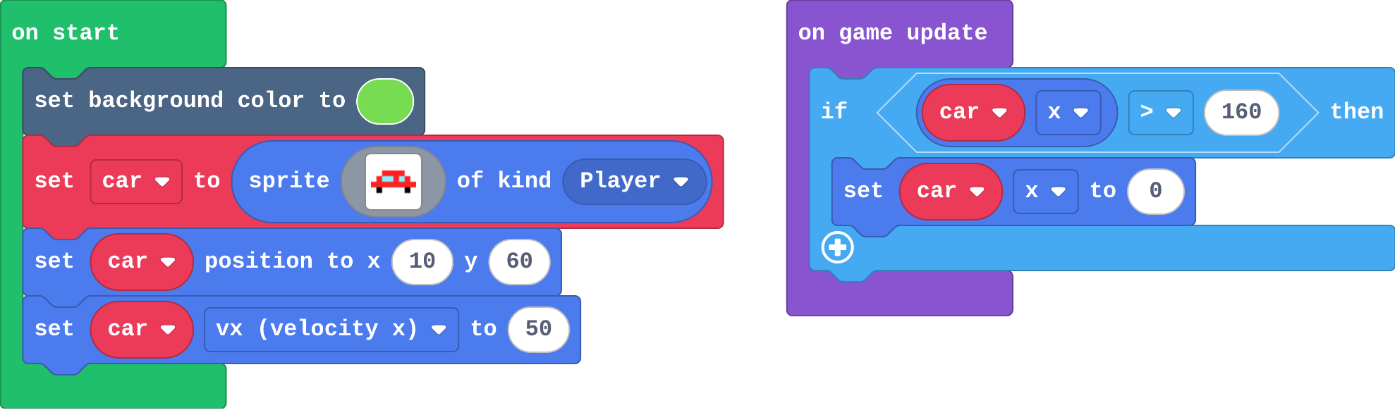 The program as blocks
