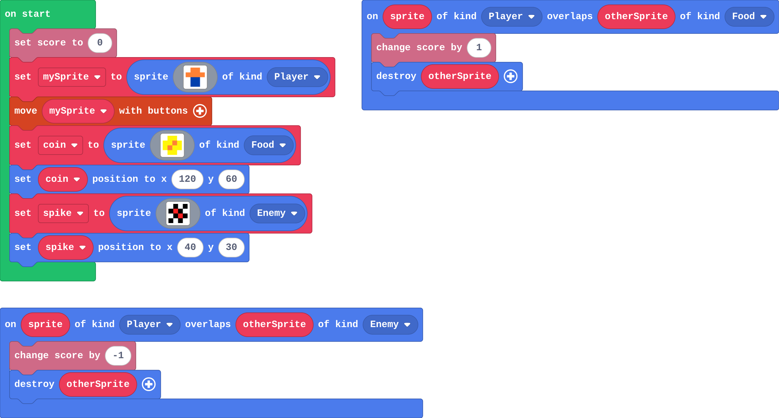 The program as blocks
