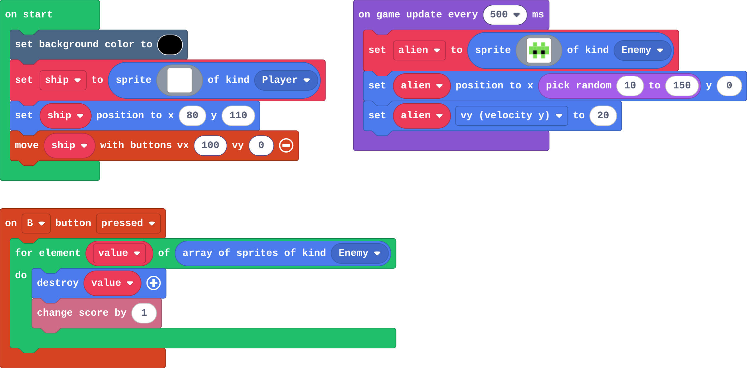 The program as blocks