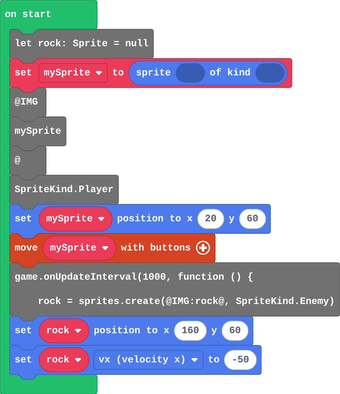 The program as blocks