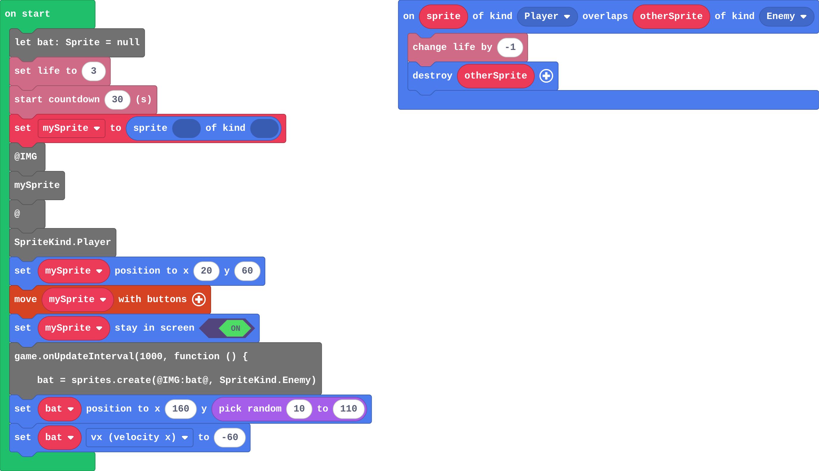 The program as blocks