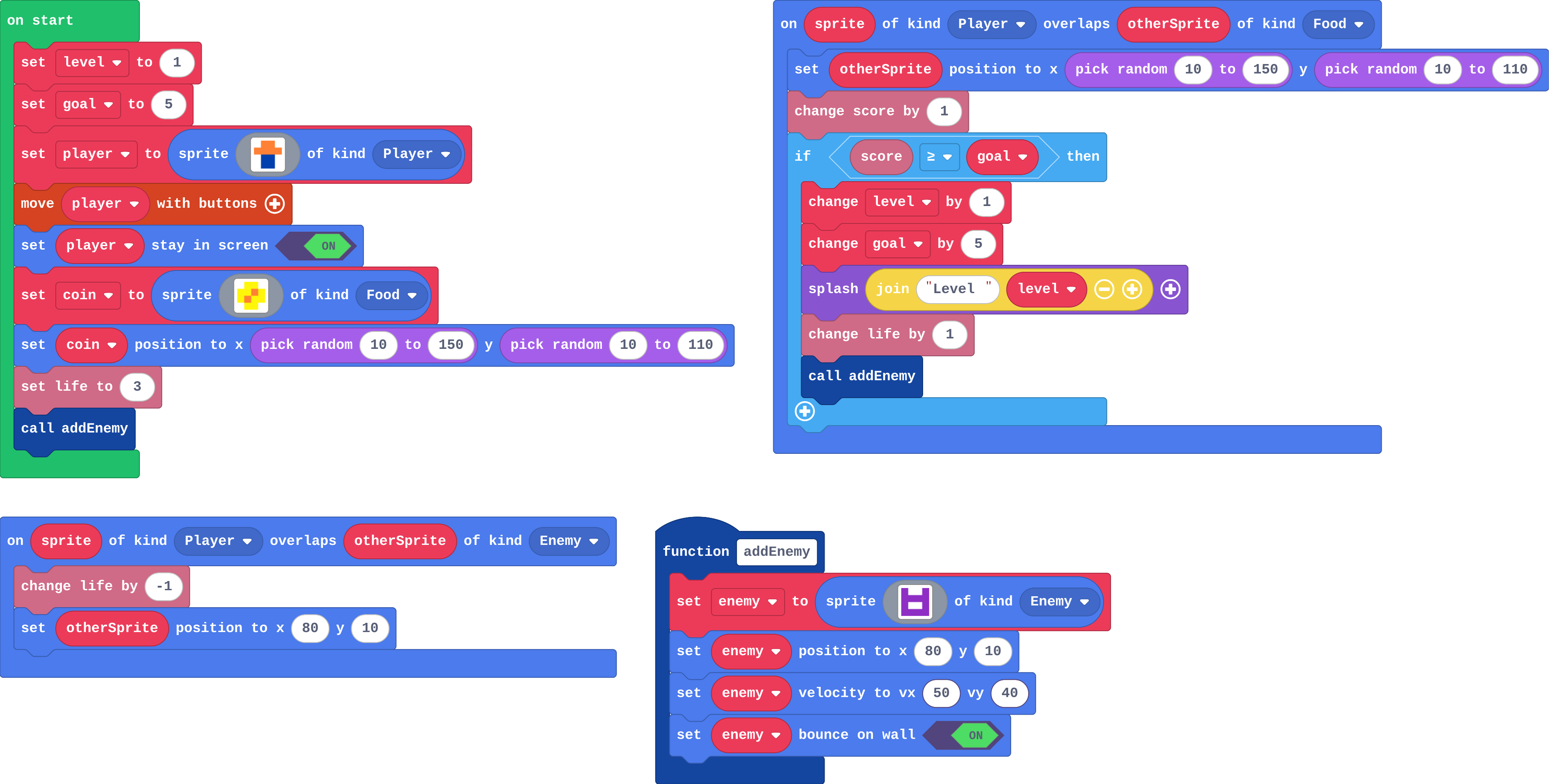 The program as blocks