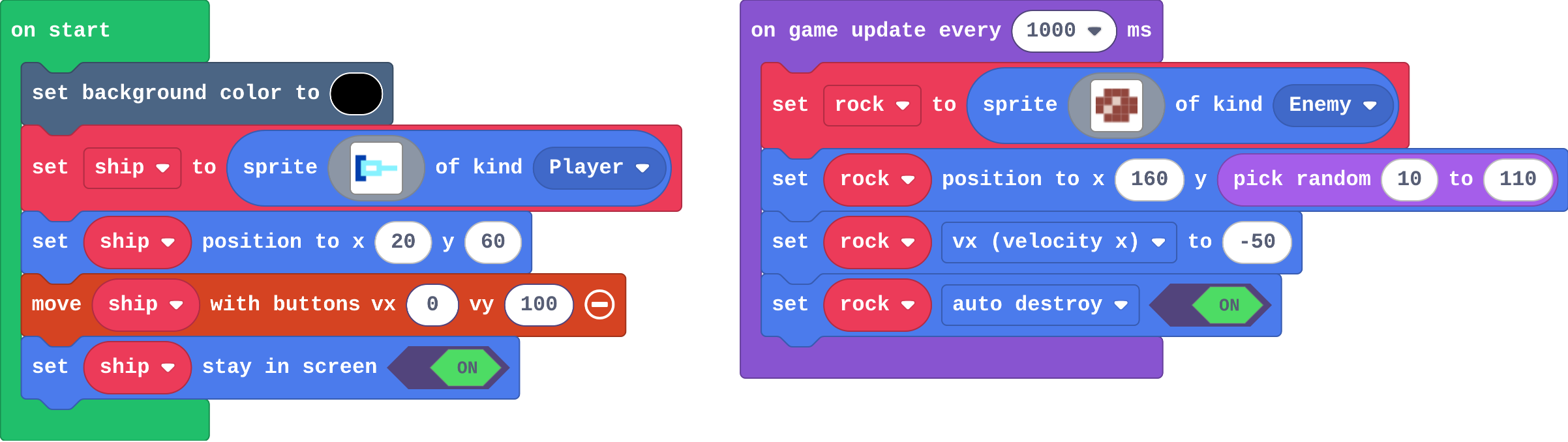 The program as blocks