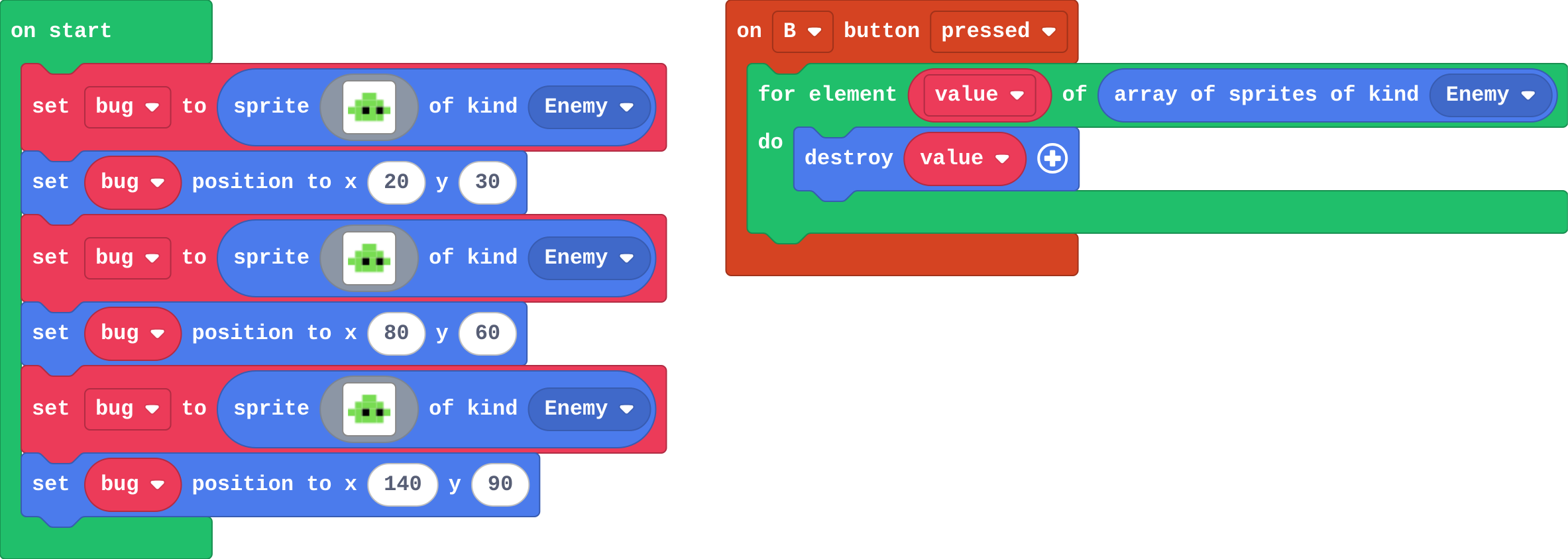 The program as blocks
