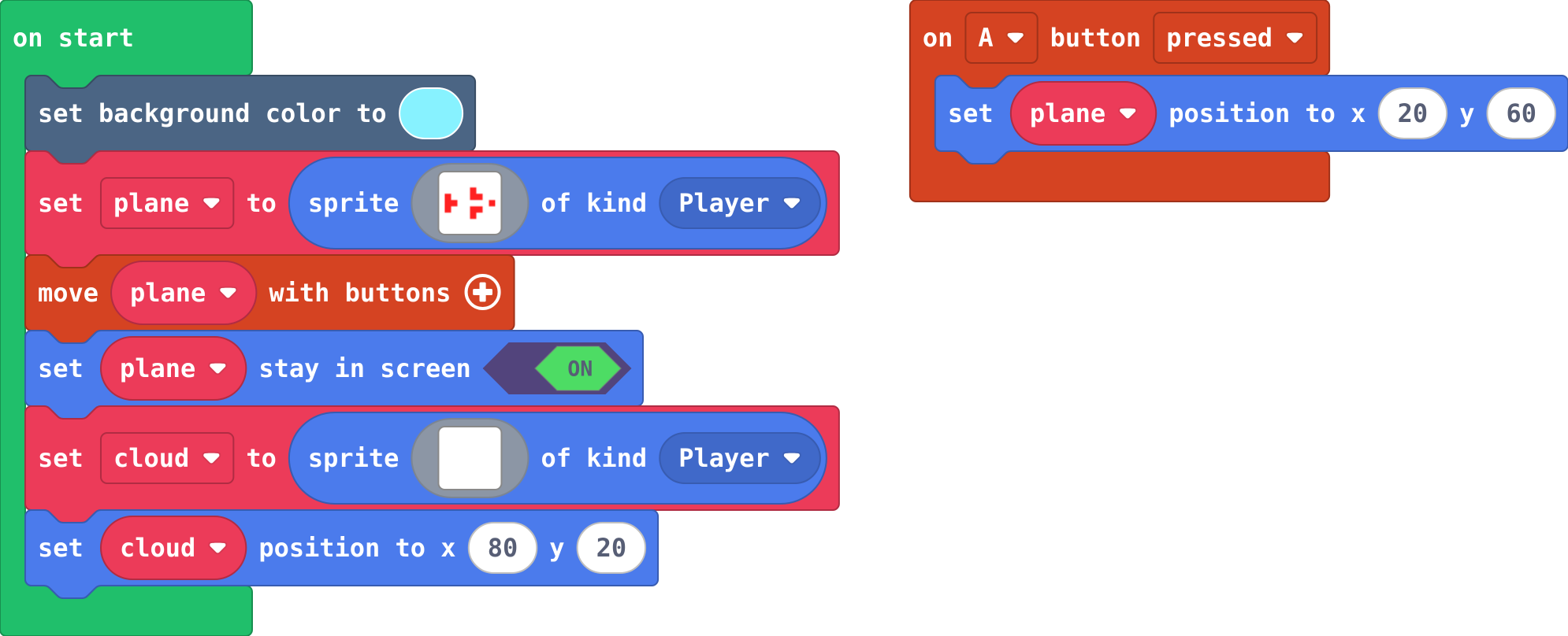The program as blocks