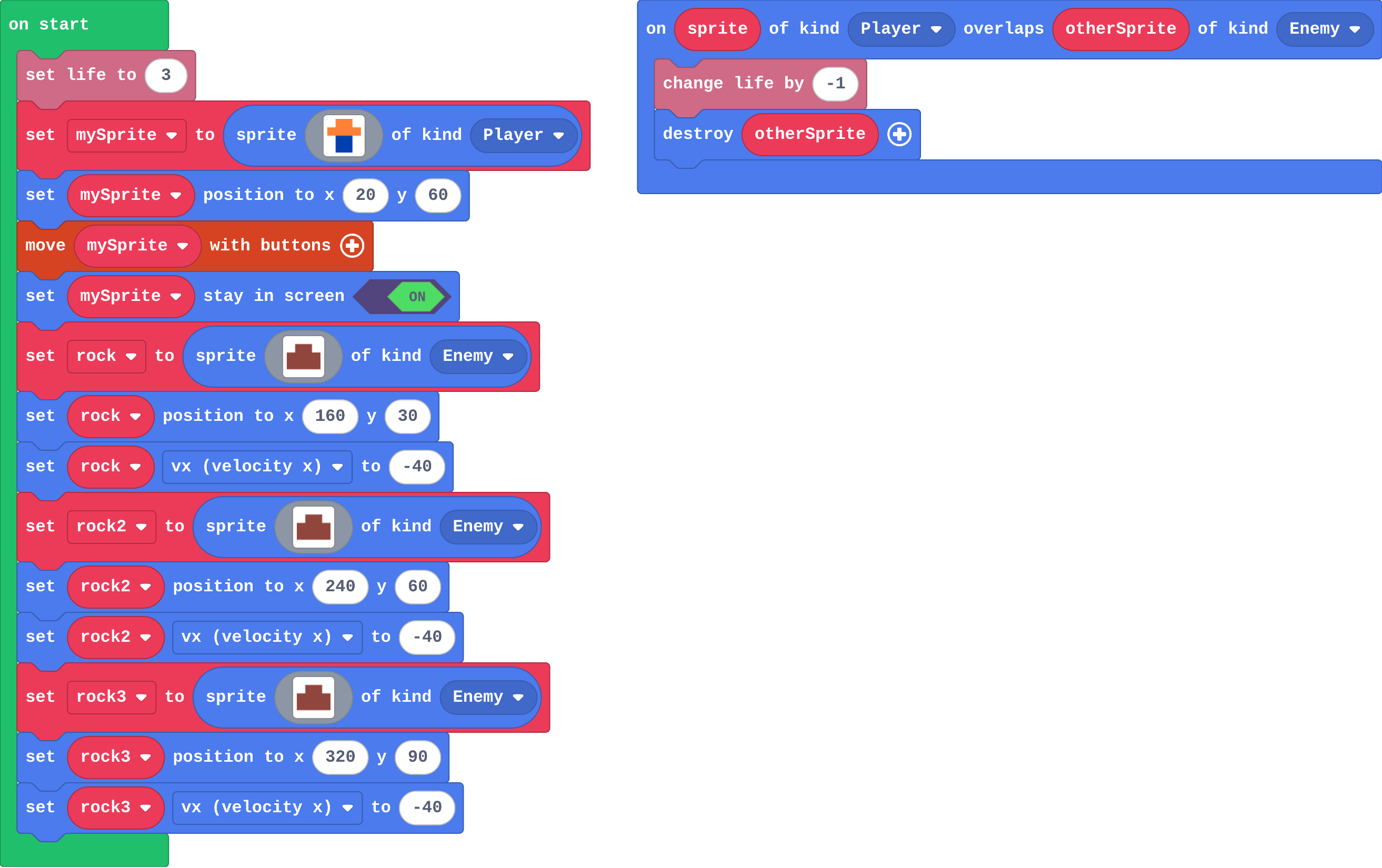 The program as blocks