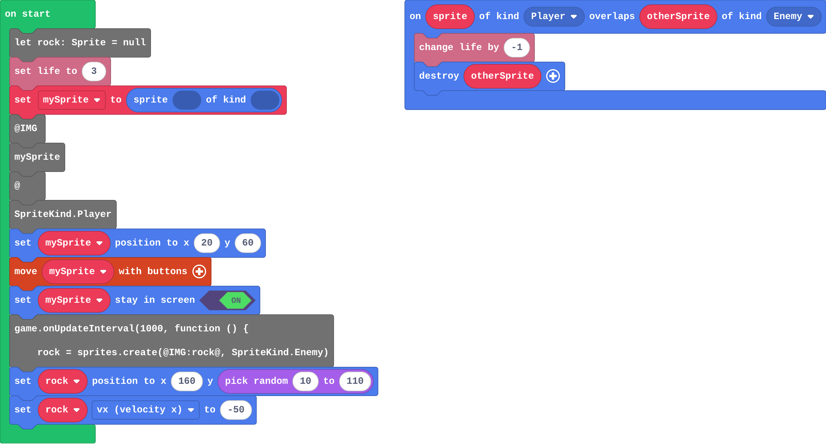 The program as blocks