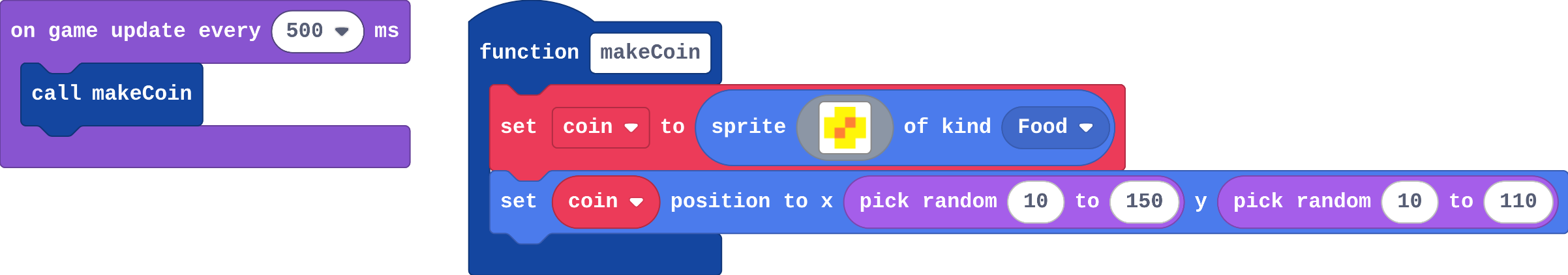 The program as blocks