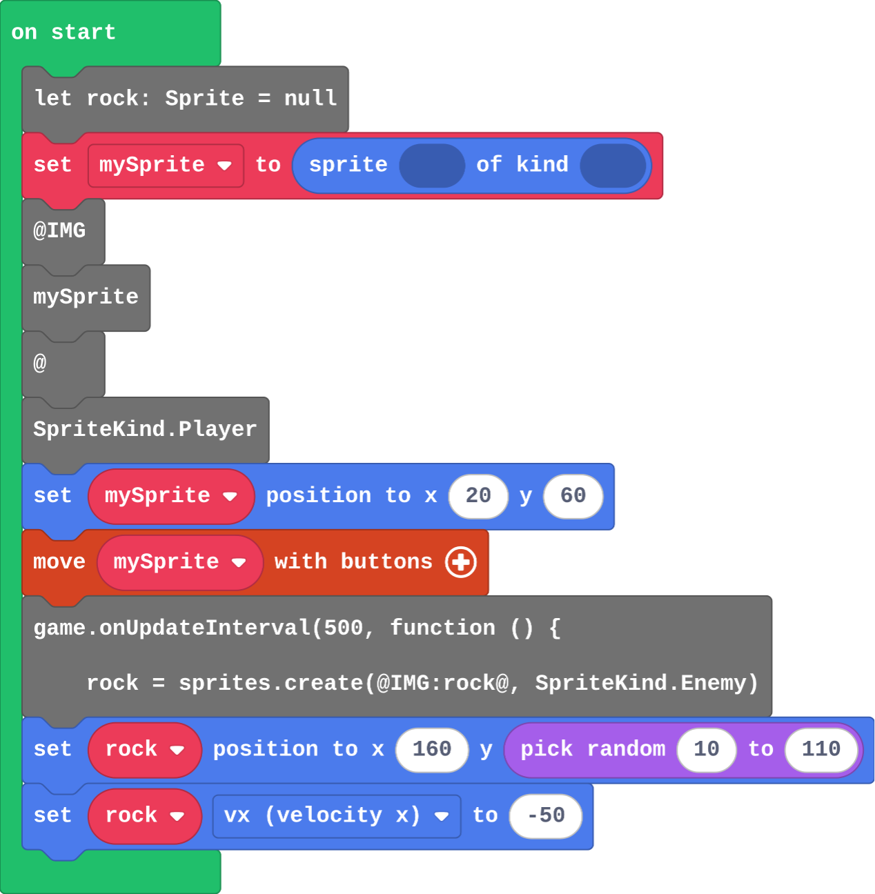 The program as blocks