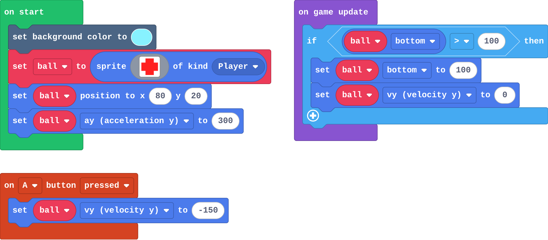 The program as blocks