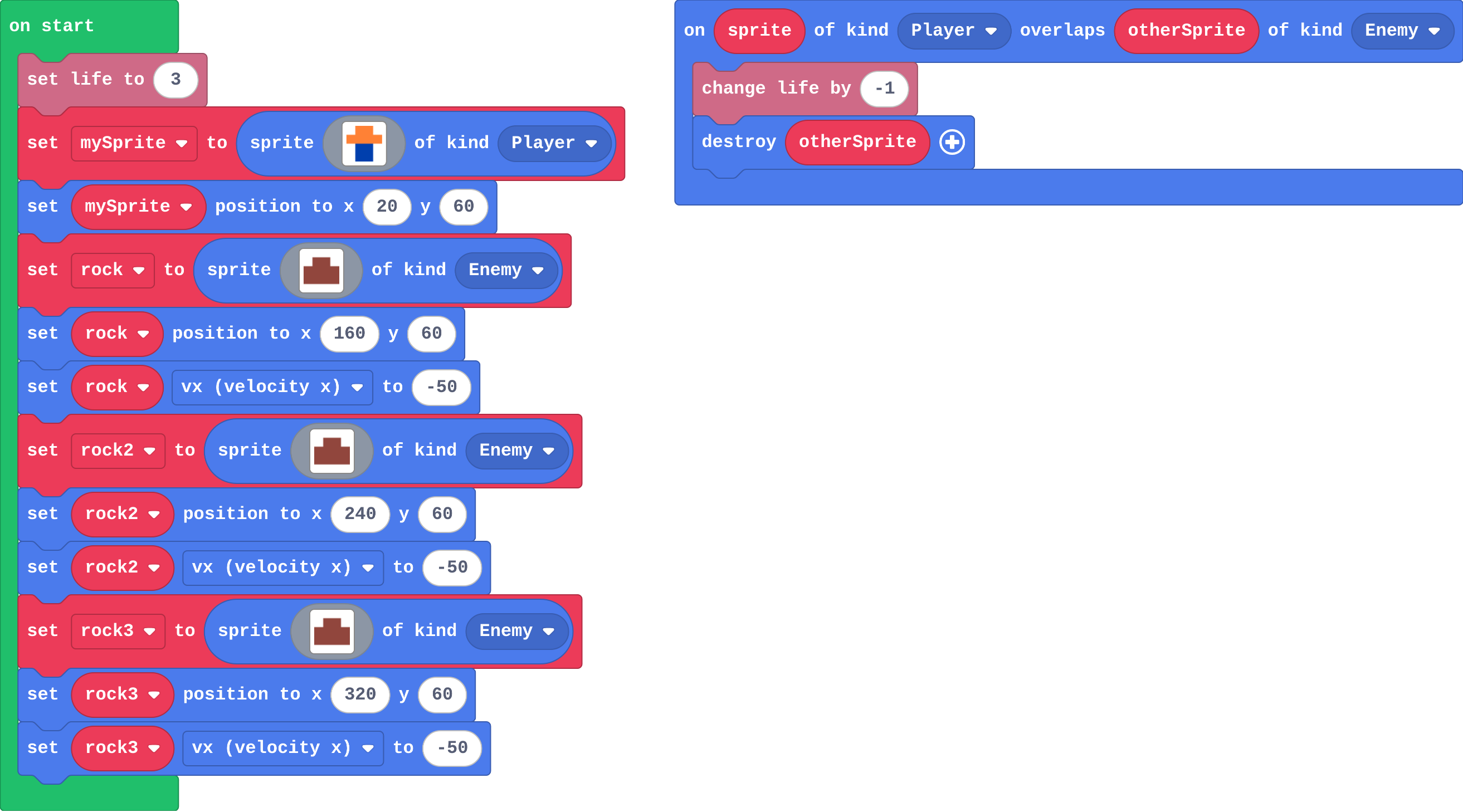 The program as blocks