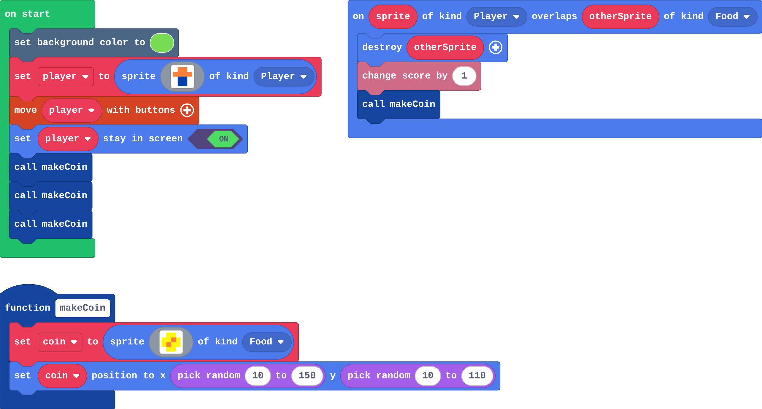 The program as blocks