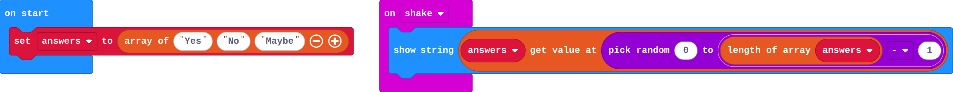 The program as blocks