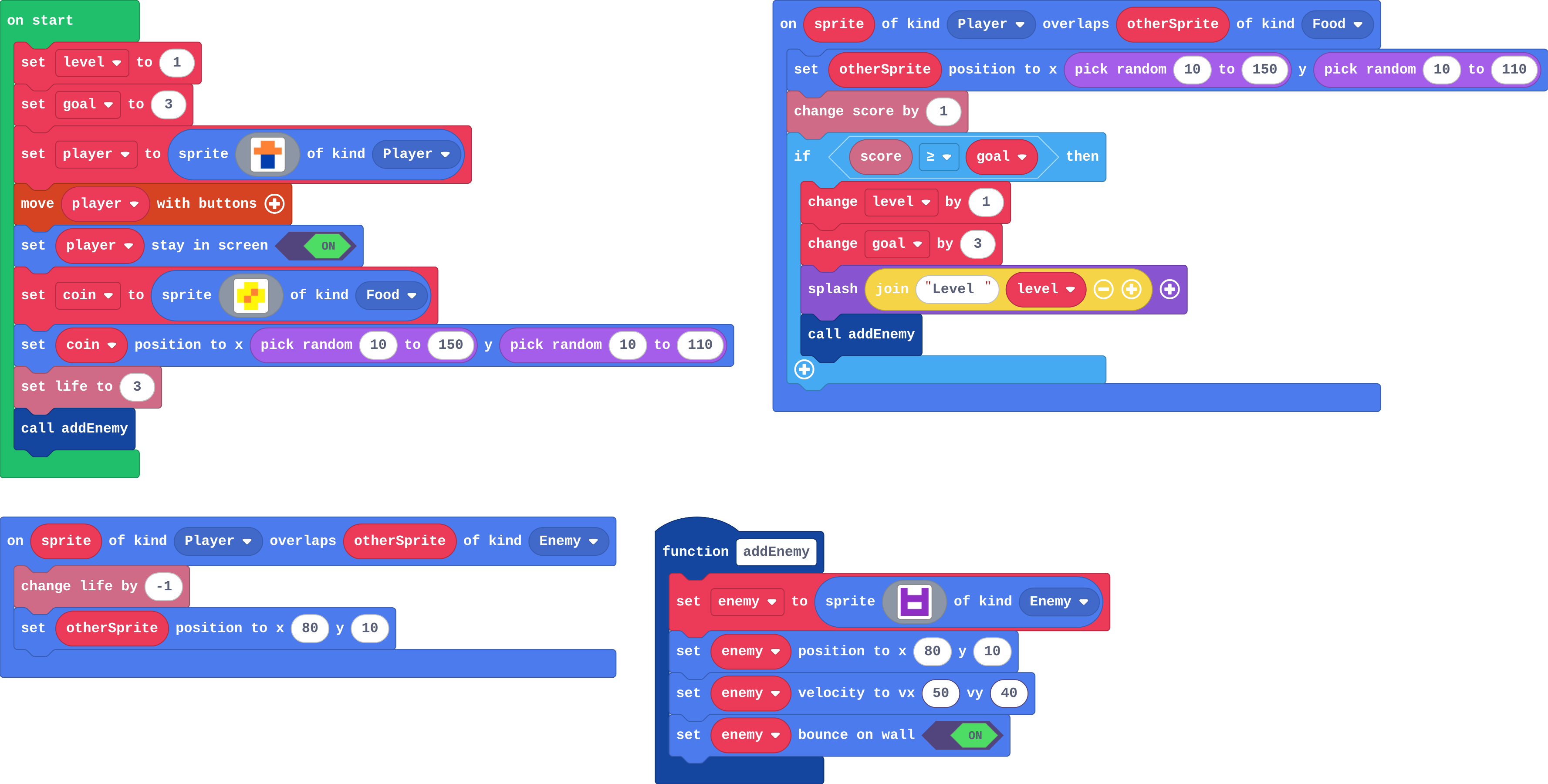 The program as blocks