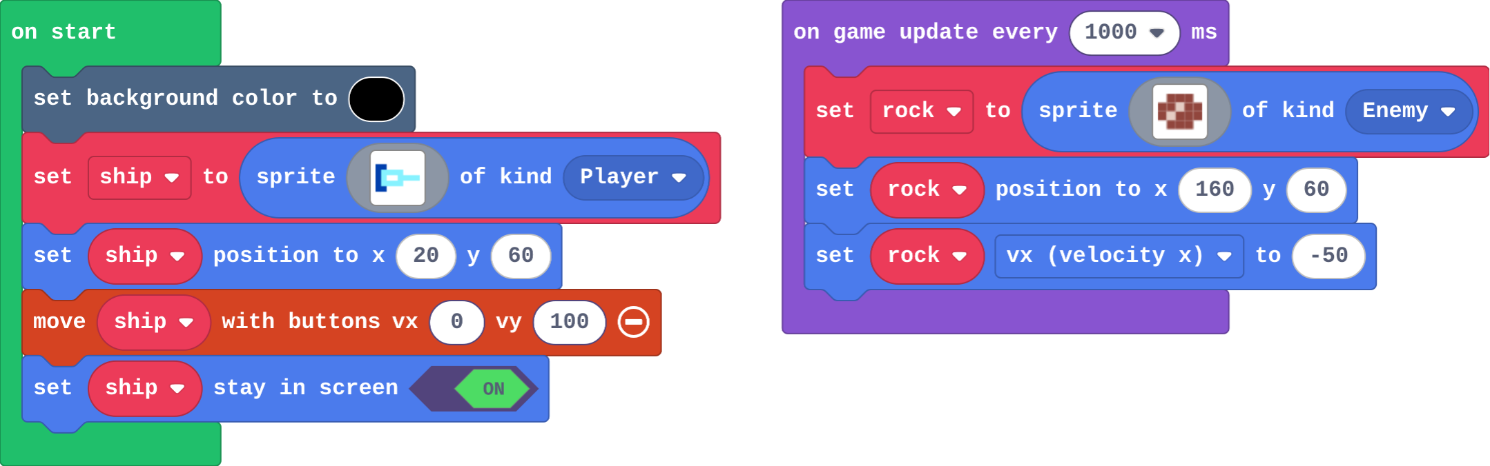 The program as blocks