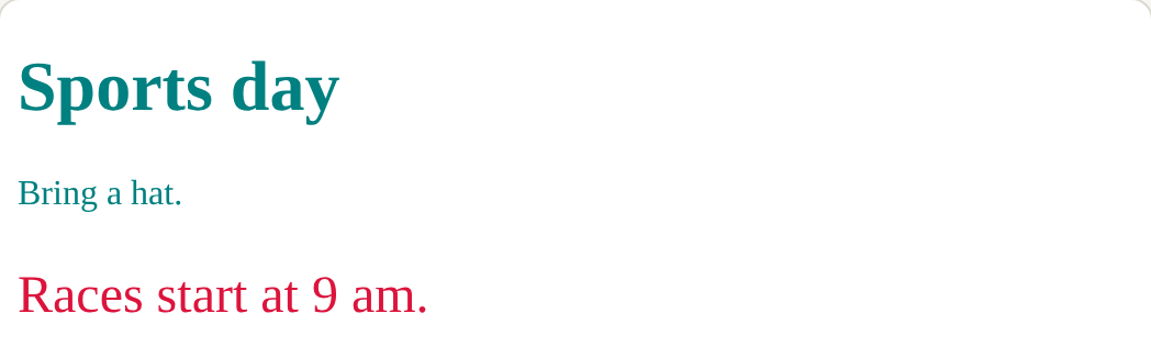 The page this code makes